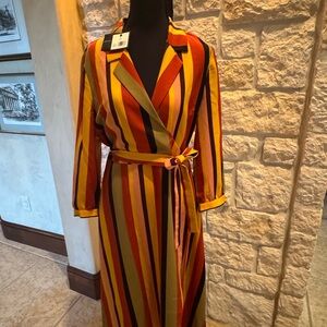 Madison Multicolor Striped Long Sleeve Dress